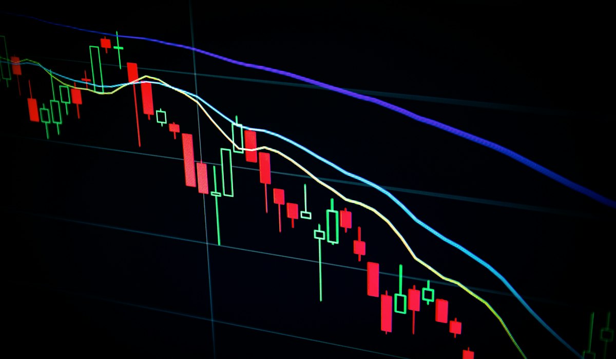 Trading chart showing market growth strategies